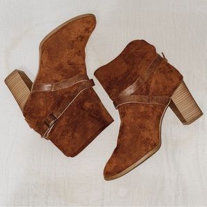 Brown Suede Booties